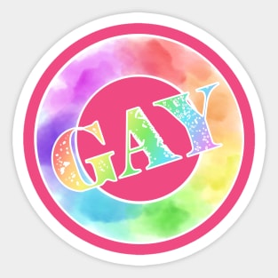 Candy-Toned Gay Watercolour Stamp Sticker